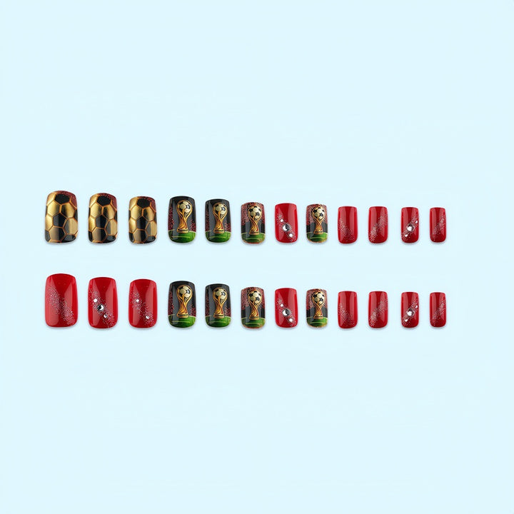 Sports-themed design artificial nails Bowlift