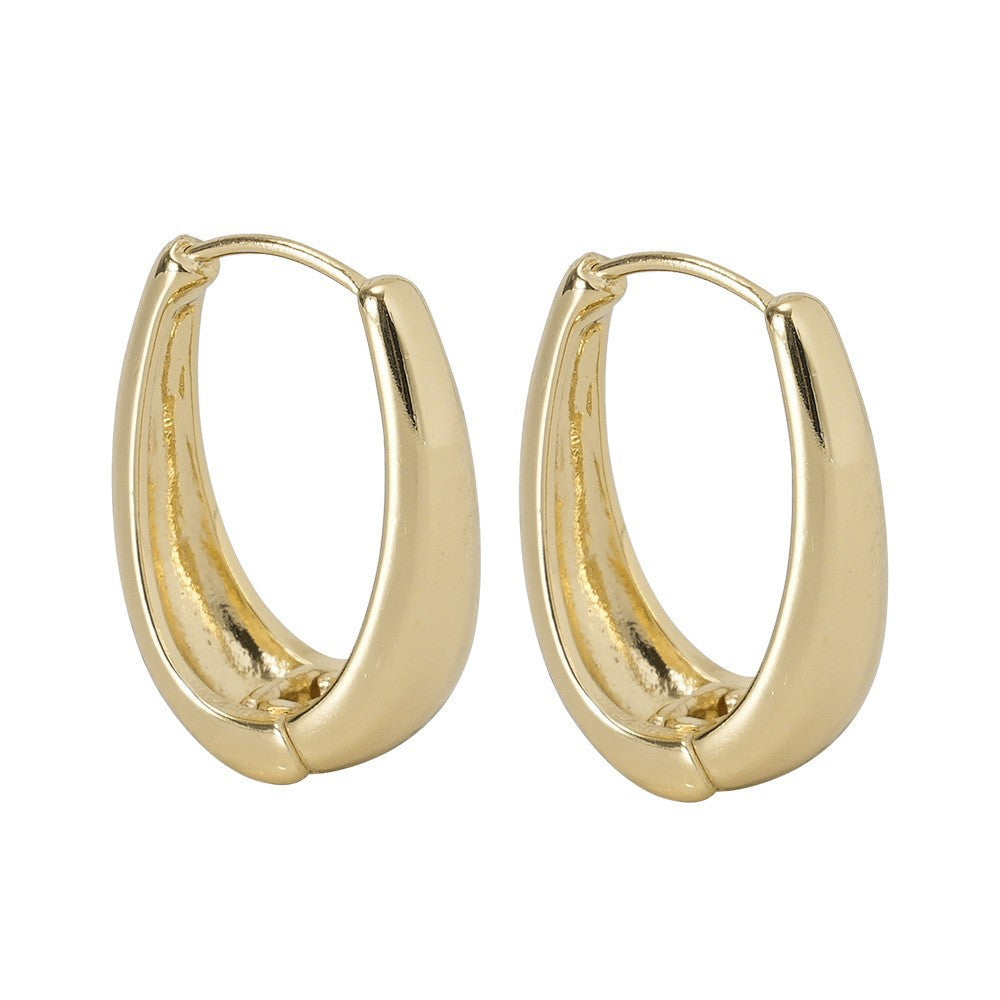 Sleek Curved Huggie Earrings Bowlift
