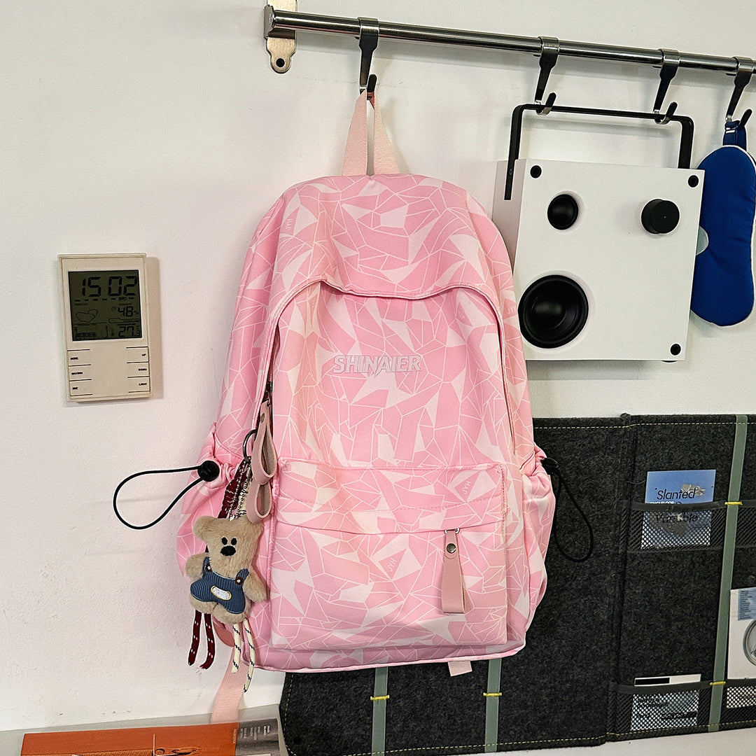 Geometric Pattern Casual Backpack Bowlift