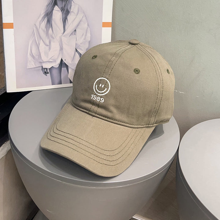 Men's Casual Smiley Embroidered Baseball Cap Bowlift