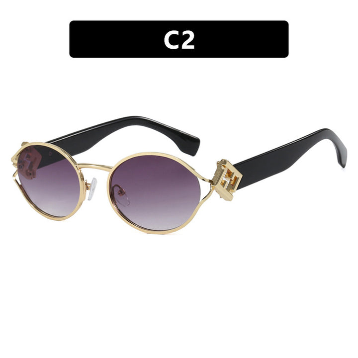 Ladies fashionable sunglasses with elegant metal frame and UV protection Bowlift