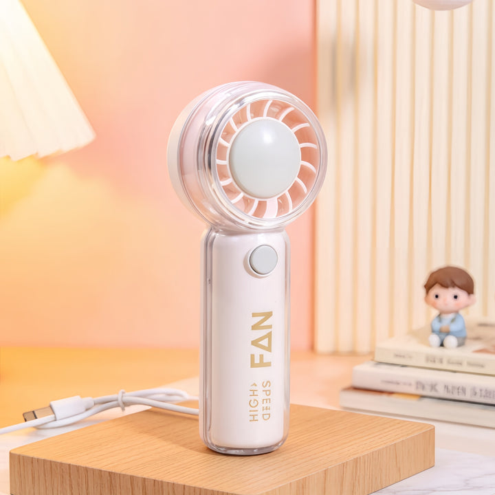 Ladies portable hand fan with playful bear design Bowlift