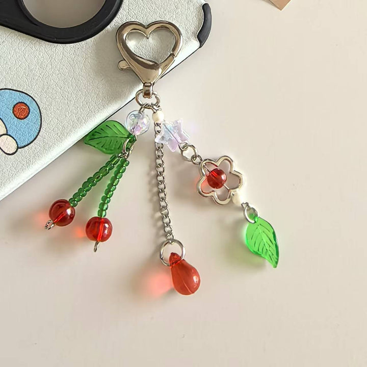 Charming Floral Pendant Keychain Bowlift