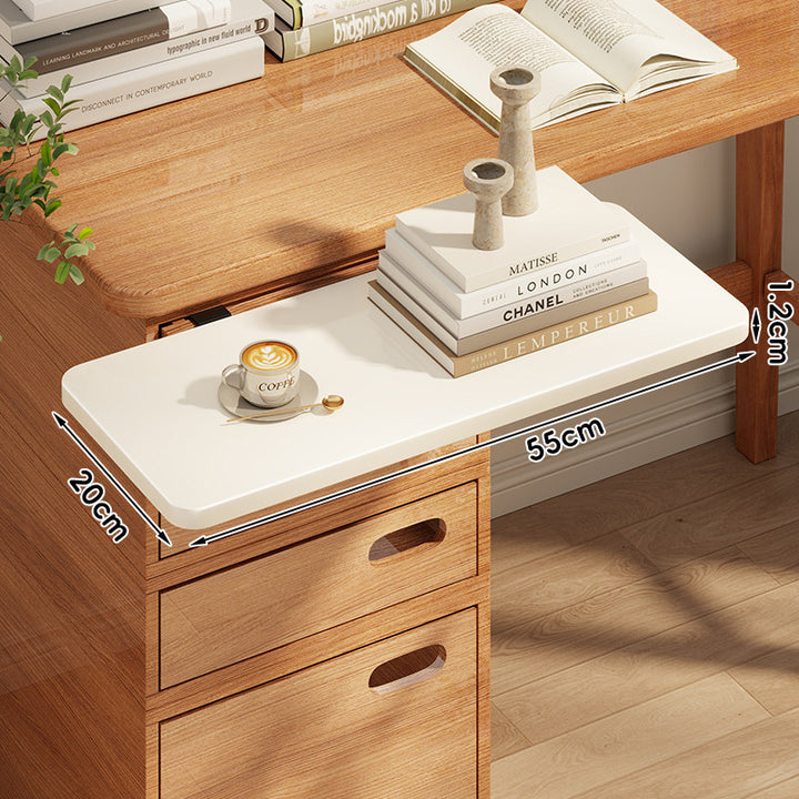 Clamp-On Wooden Desk Bridge Shelf Extension