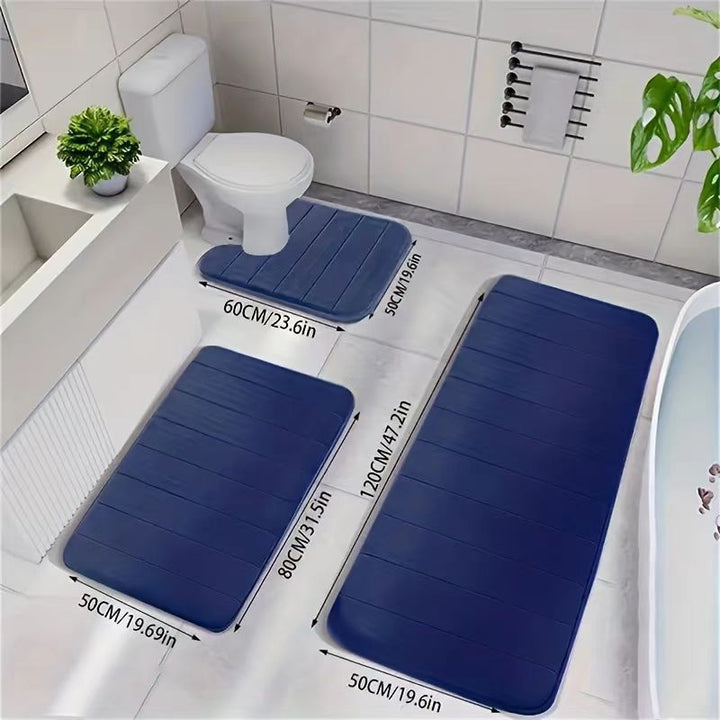 Soft Comfort Absorbent Bath Mat Set Bowlift