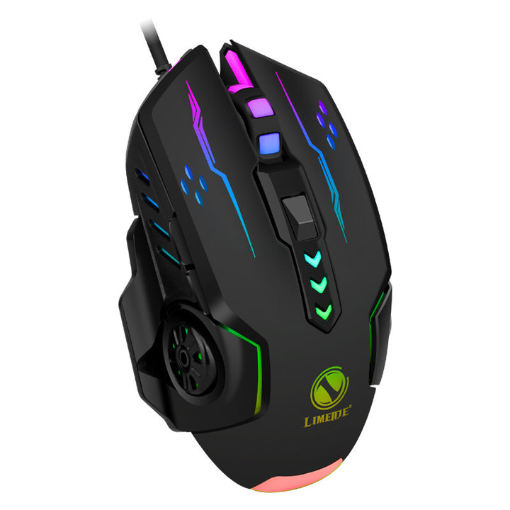 High-Performance Wired Gaming Mouse with RGB Lighting Bowlift
