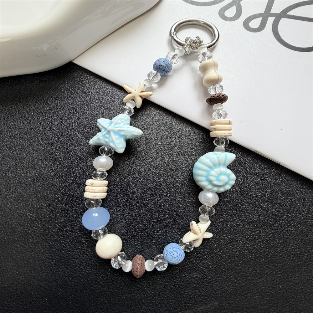 Beach-Themed Beaded Keychain Bowlift