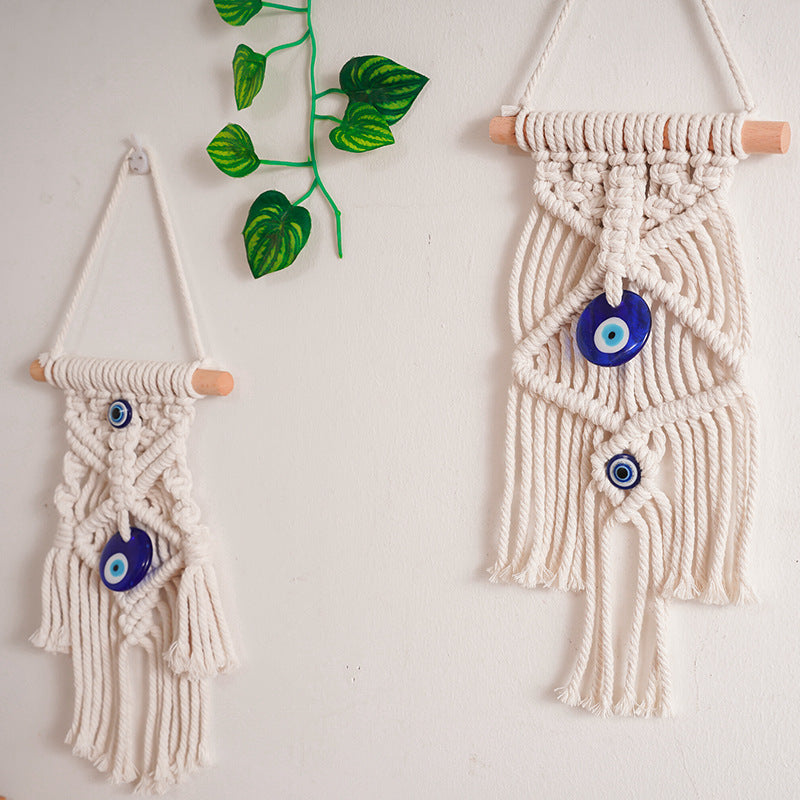 Macrame Wall Decor with Protective Evil Eye Bowlift