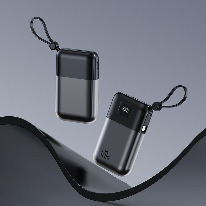 Portable power bank with powerful fast charging cable and integrated LED display Bowlift