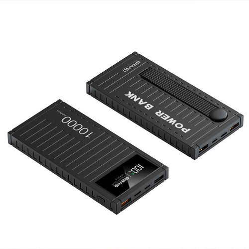 Portable Solar Power Bank with Digital Display and Fast Charging Bowlift
