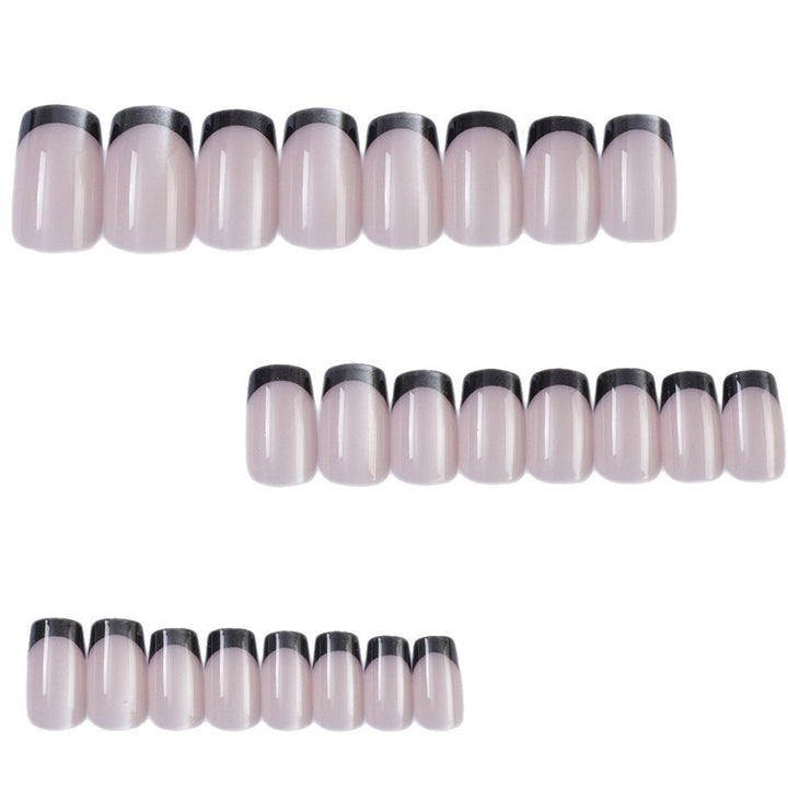 Artificial nails with contrasting French design Bowlift