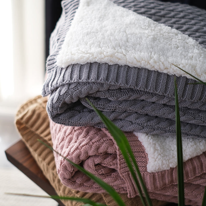 Cozy Knitted Throw Blanket