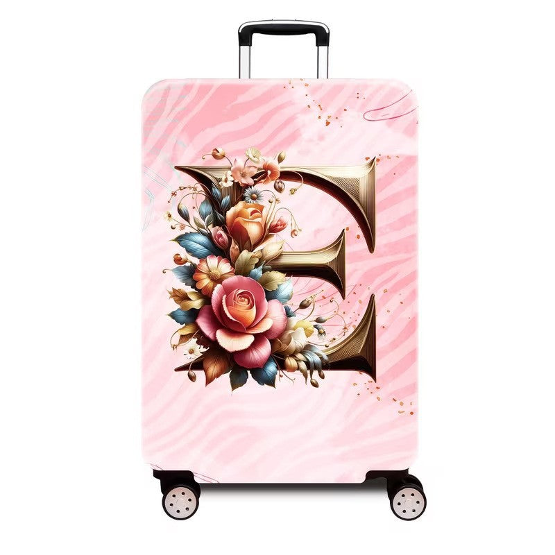 Ladies hard shell suitcase with luxurious floral design Bowlift