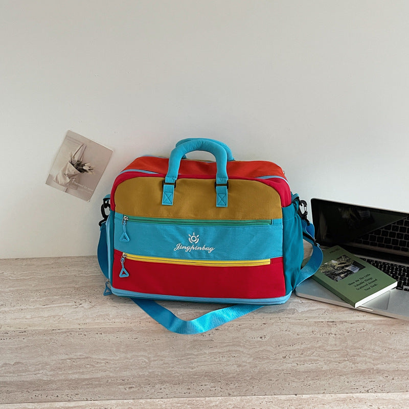 Colorful Multi-Compartment Travel Duffel
