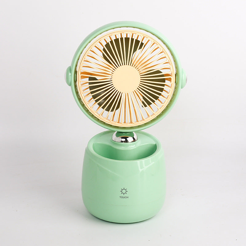Women portable USB table fan with touch control and light effect Bowlift