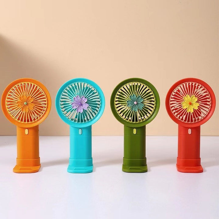 Portable Flower-Themed Handheld Cooling Fan Bowlift