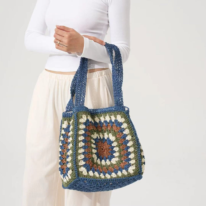 Handcrafted Beach Bag in Geometric Design Bowlift