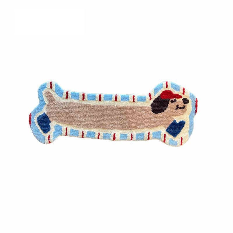 Decorative Dog Bone Shaped Bowlift Rug