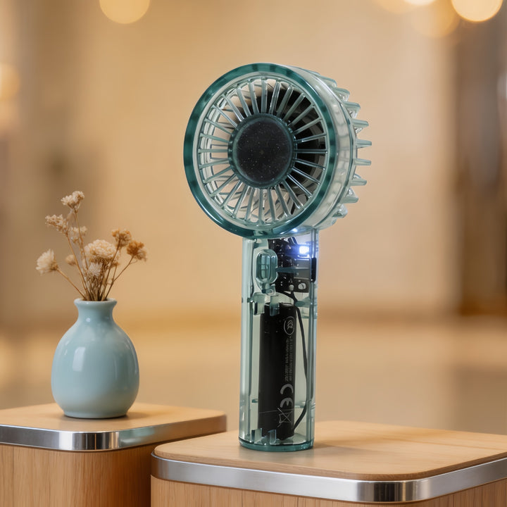 Women Portable USB Handheld Fan with Flexible Head Adjustment Bowlift
