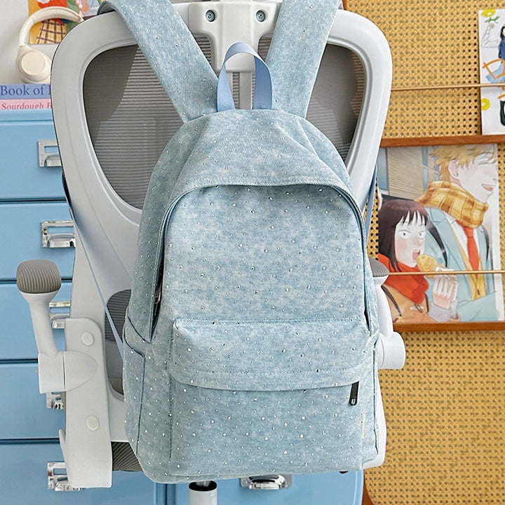 Casual Lightweight Backpack with Polka Dot Design Bowlift