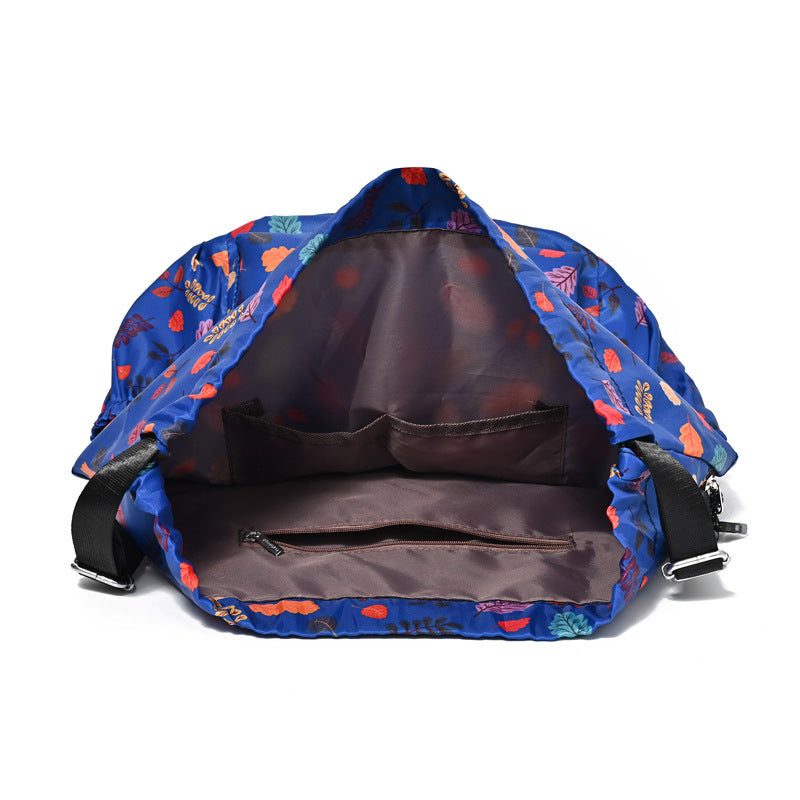 Drawstring Elephant Print Backpack Bowlift