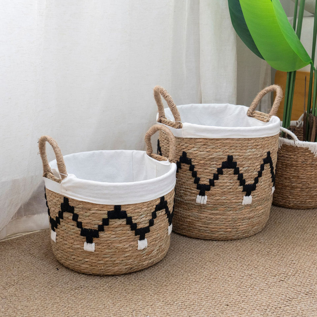Decorative Woven Storage Basket Bowlift