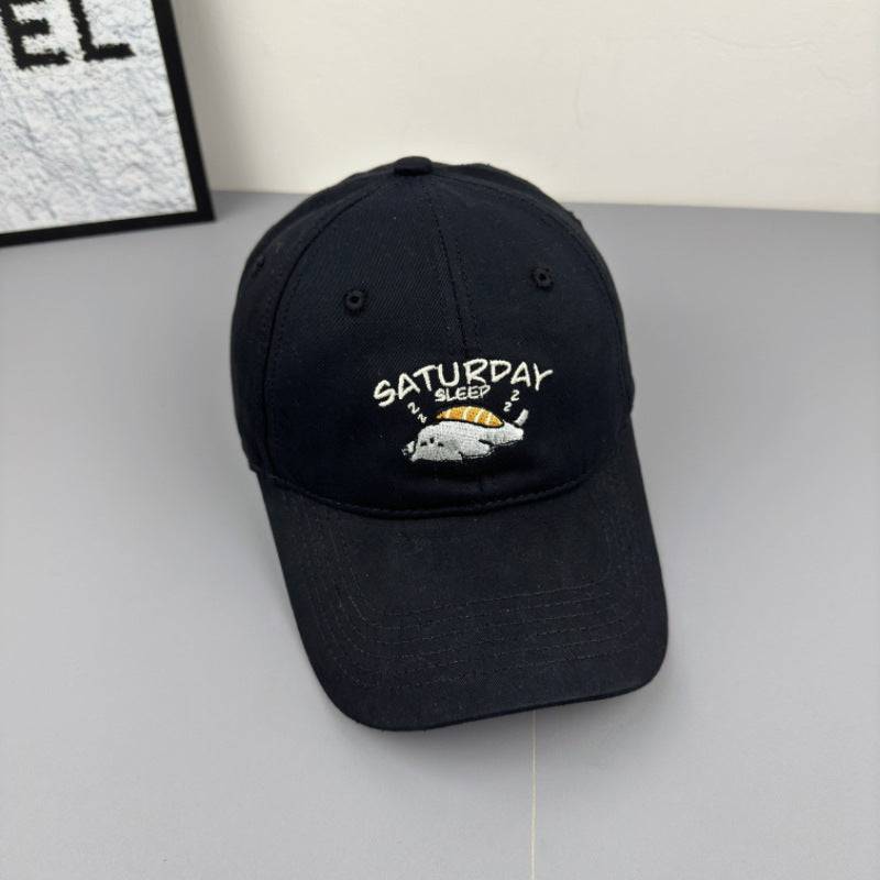 Unisex Playful Embroidered Cap Bowlift
