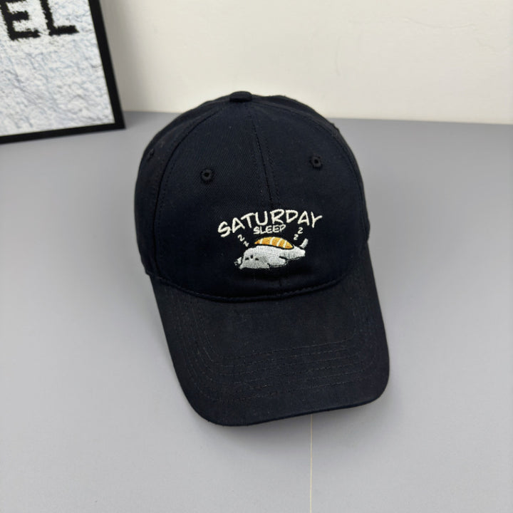 Unisex Playful Embroidered Cap Bowlift