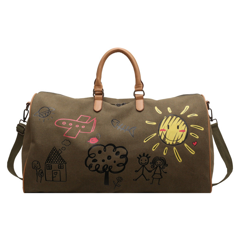 Canvas Art Travel Duffle Bag Bowlift