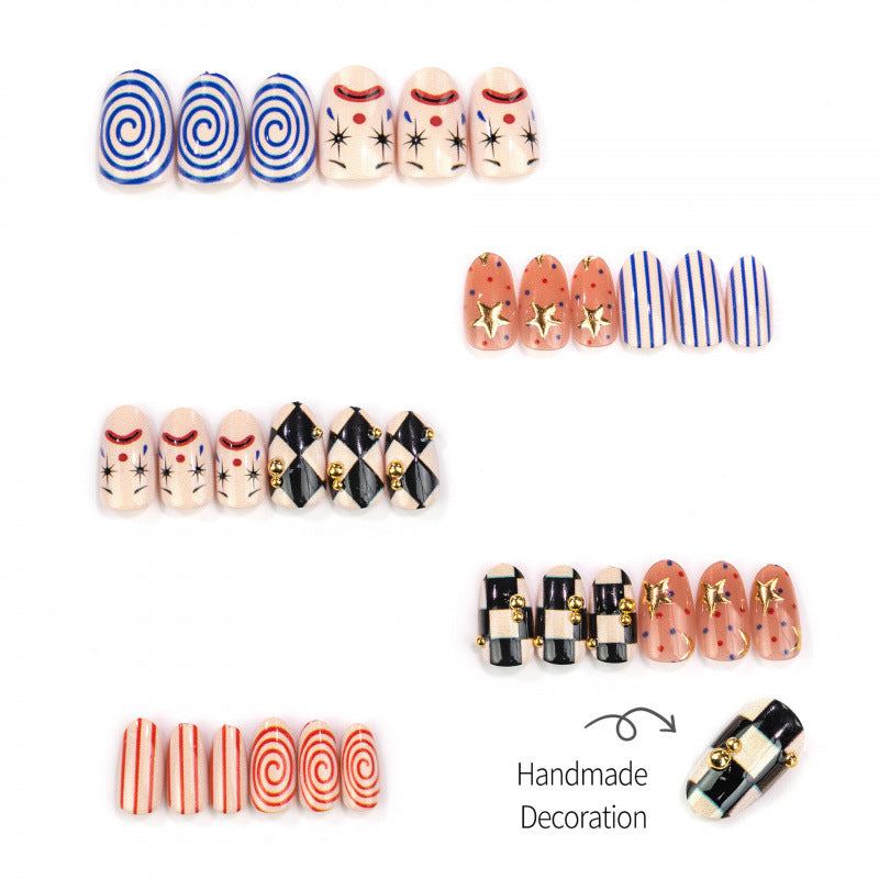 Playful Artistic Press-On Nail Set