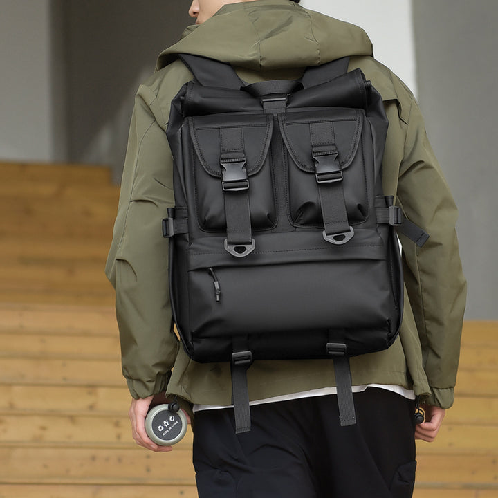 Versatile High-Capacity Roll-Top Backpack Bowlift