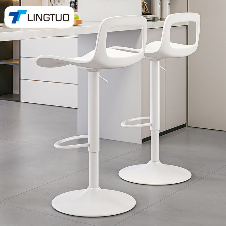 Ergonomic Bar Stool With Adjustable Seat Height And Sturdy Metal Frame Bowlift
