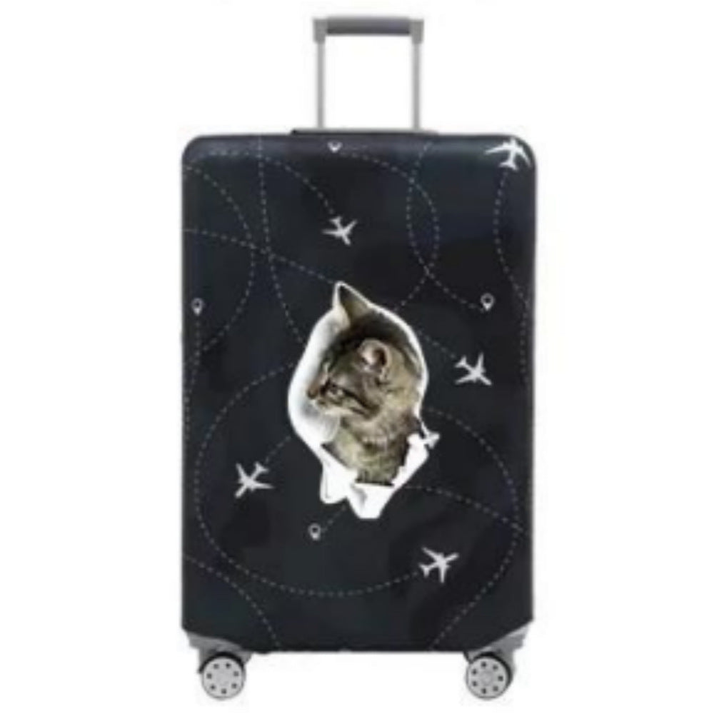 Women's hard shell suitcase with playful cat motif Bowlift