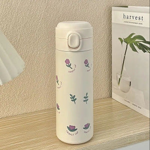 Women's Insulated Water Bottle with Practical Leak-Proof Cap Bowlift