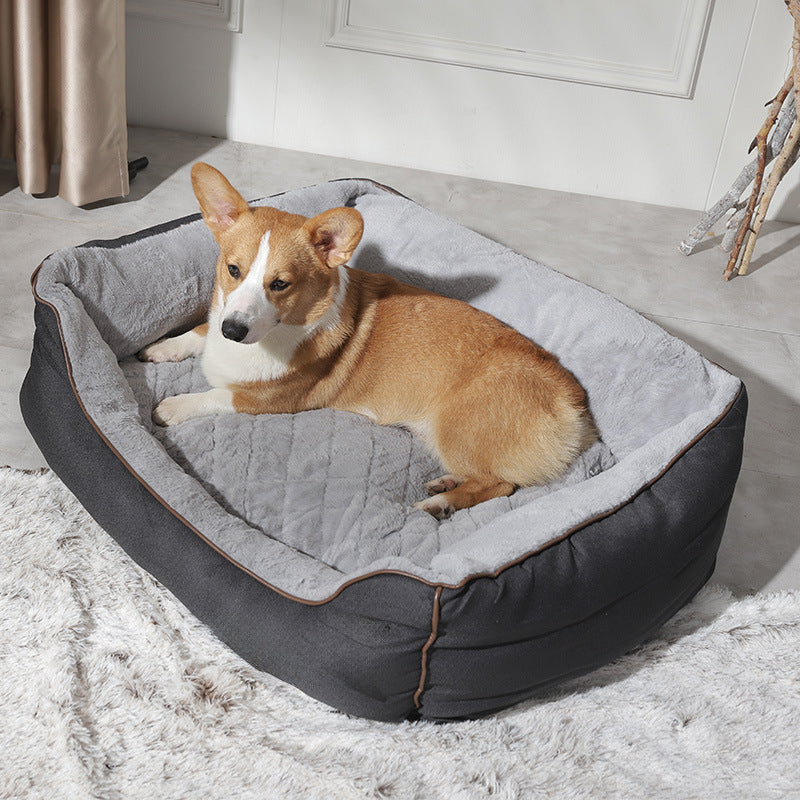 Cozy Quilted Dog Bed