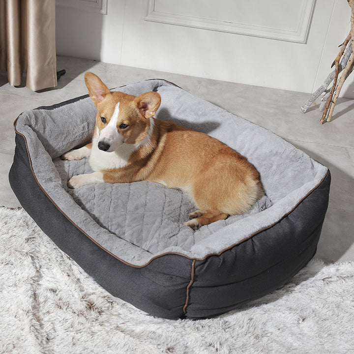 Cozy Quilted Dog Bed