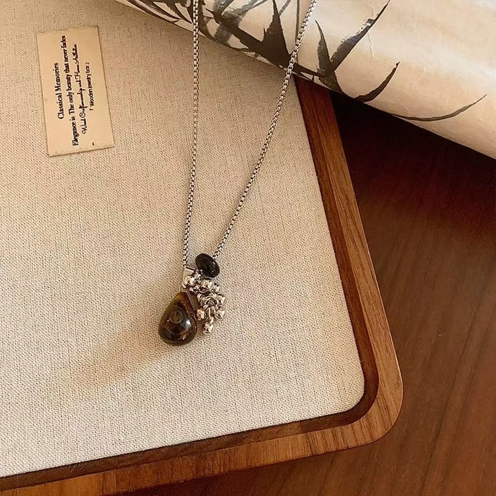 Bohemian Pendant Necklace with Gemstone Charm Bowlift