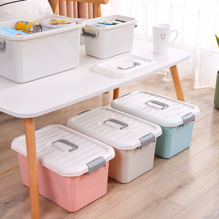 Practical storage box with lid Bowlift