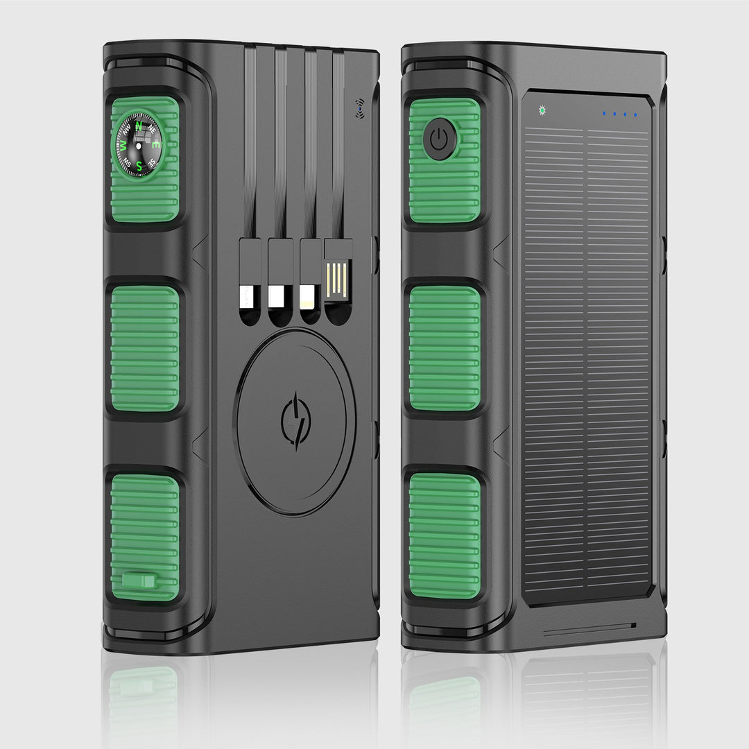 Multifunctional Solar Powerbank with Integrated Compass and Fast Charging Function Bowlift