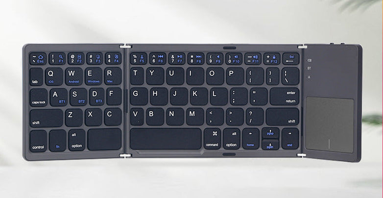 Ultra-Slim Foldable Bluetooth Keyboard with Touchpad Bowlift