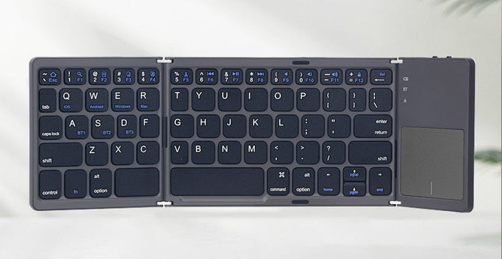 Ultra-Slim Foldable Bluetooth Keyboard with Touchpad Bowlift