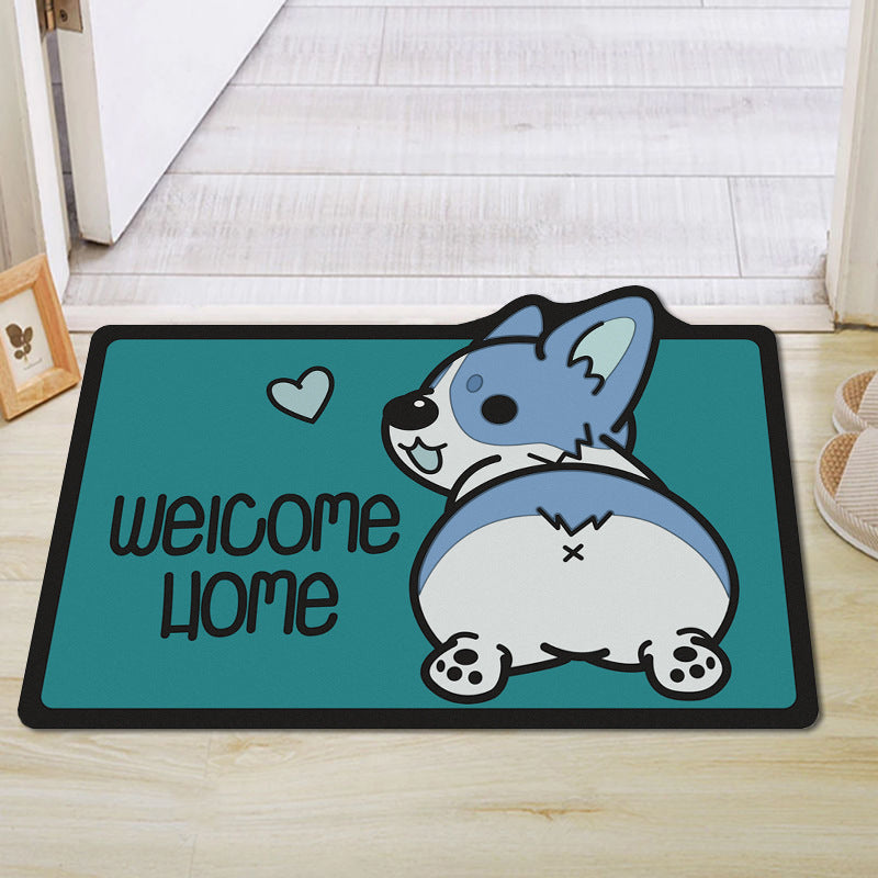 Cute Cartoon Dog Welcome Mat Bowlift