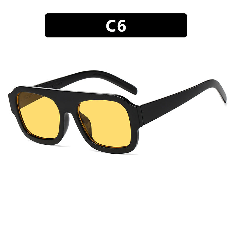 Women’s stylish square sunglasses with eye-catching animal print design Bowlift