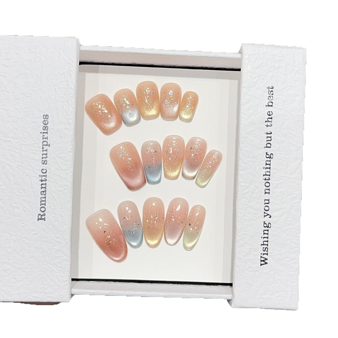 Elegant artificial nail tips with ombre effect Bowlift