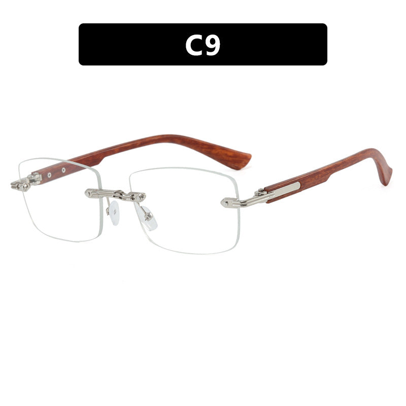 Women square sunglasses with wooden frame and gradient lenses Bowlift