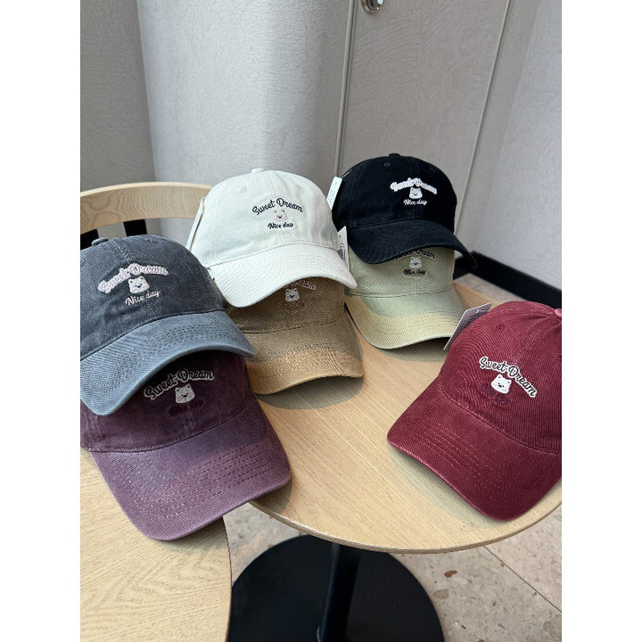 Women's Playful Embroidered Cap Bowlift