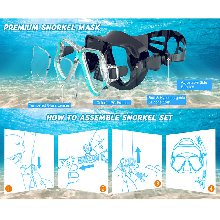 Premium Diving Mask with Soft Silicone Edge and Anti-Fog Technology Bowlift