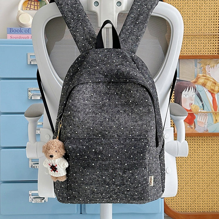Casual Lightweight Backpack with Polka Dot Design Bowlift