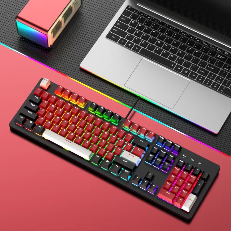 RGB Backlit Mechanical Gaming Keyboard and Mouse Set Bowlift