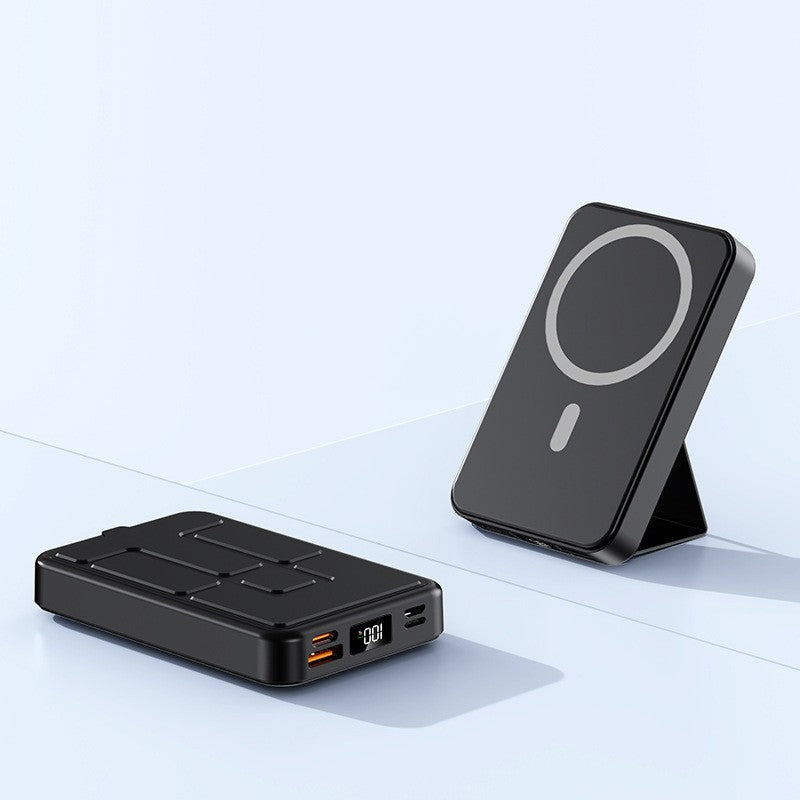 Portable Magsafe Powerbank with Integrated Stand and Digital Display Bowlift